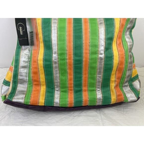 Vintage 90S Y2K‎ Candice Los Angeles Spring Summer Striped Shoulder Bag Purse - Picture 4 of 16